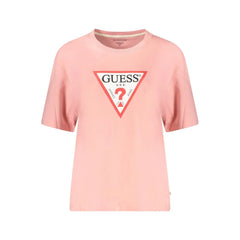 Guess Jeans Pink Cotton Women T-Shirt - T-Shirts