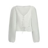 Guess Jeans White Linen Shirt - XS