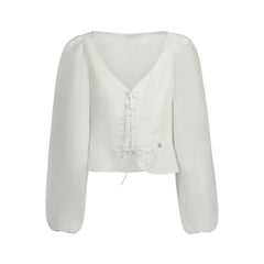 Guess Jeans White Linen Shirt - XS