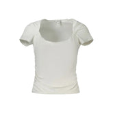 Guess Jeans White Spandex Women T-Shirt - M - T-Shirts