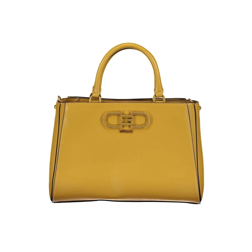 Guess Jeans Yellow Polyethylene Handbag - Satchel Bags