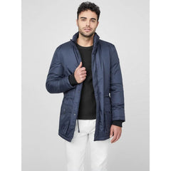 Guess Navy Blue Polyester Parka - XS