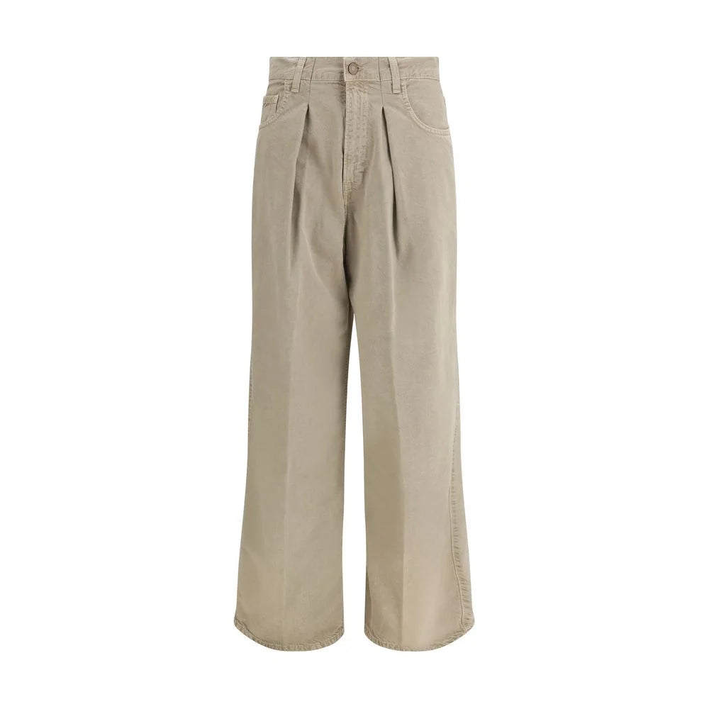 Haikure Beige Cotton Jeans Denim