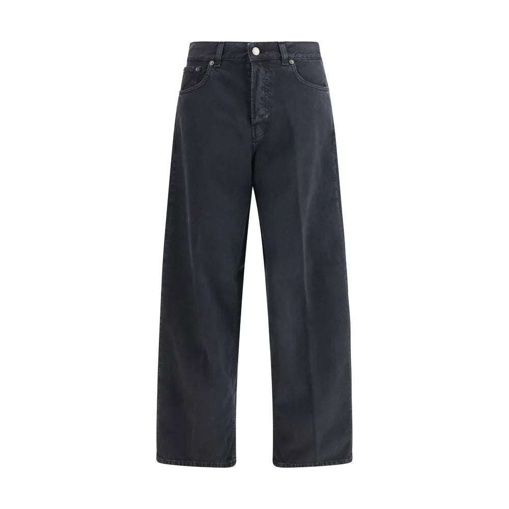 Haikure Black Cotton Straight-Leg Jeans