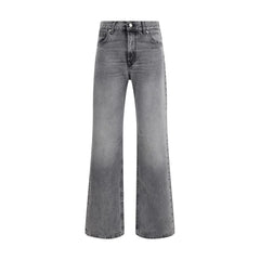 Haikure Black Cotton Straight-Leg Jeans