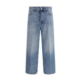 Haikure Blue Cotton Boyfriend Jeans