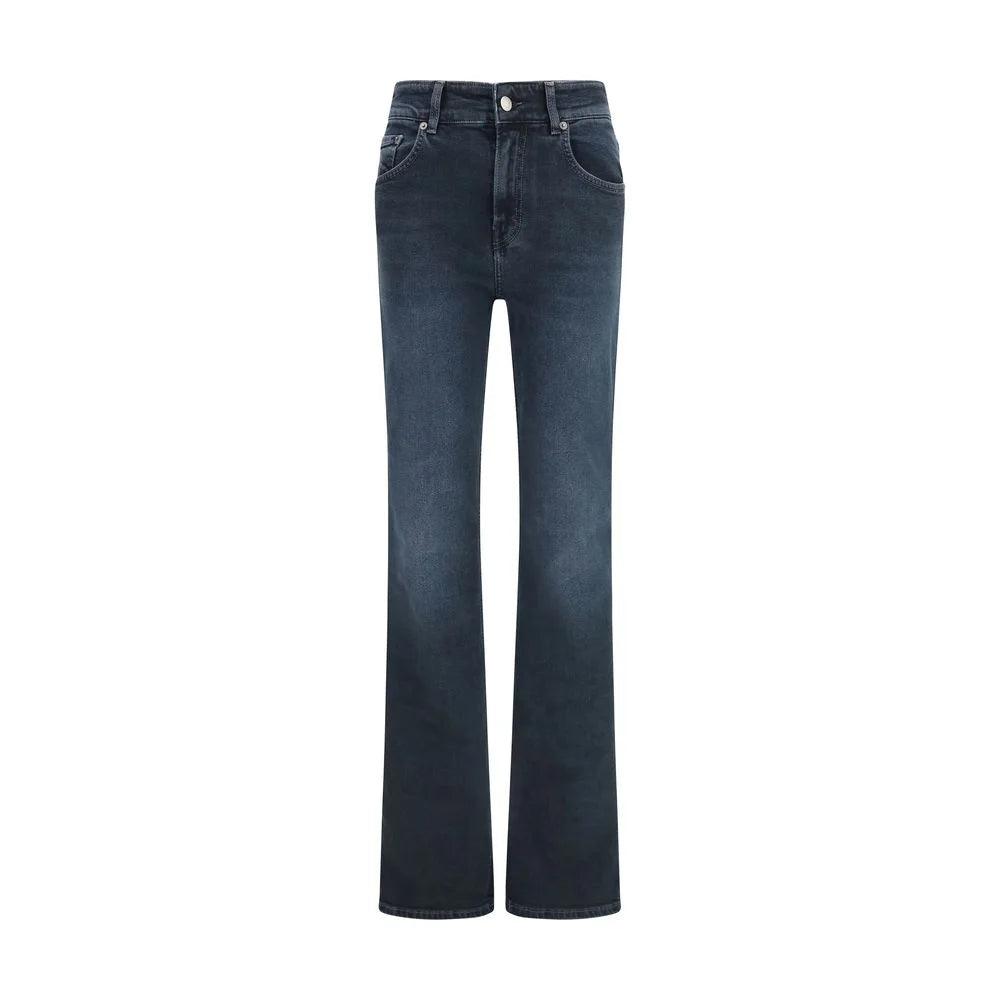 Haikure Blue Cotton Flared Jeans