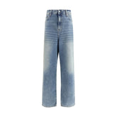 Haikure Blue Cotton Relaxed Fit Jeans