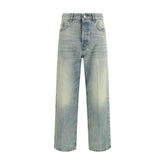 Haikure Blue Cotton Straight-Leg Jeans