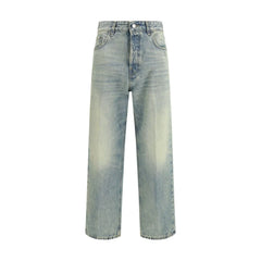 Haikure Blue Cotton Straight-Leg Jeans