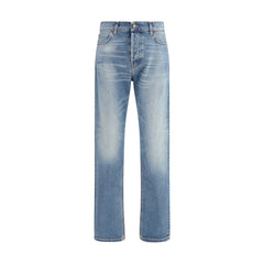 Haikure Blue Cotton Straight-Leg Jeans