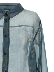 Haikure Blue Silk Blouse