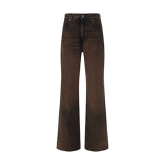 Haikure Brown Cotton Relaxed Fit Jeans - 27