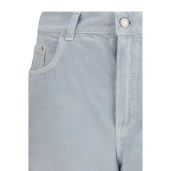 Haikure Light Blue Cotton Bermuda Shorts