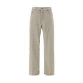 Haikure Light Blue Cotton Straight-Leg Jeans