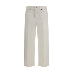 Haikure White Cotton Relaxed Fit Jeans
