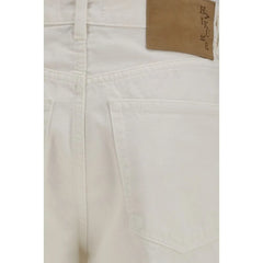 Haikure White Cotton Relaxed Fit Jeans - W29