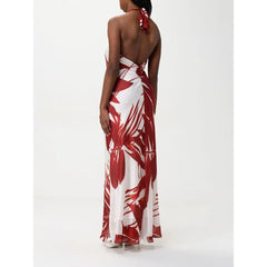 Hanita Red Silk Casual Dress - S