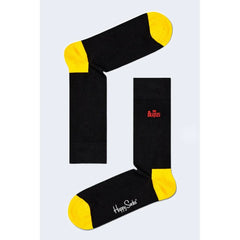 Happy Socks Black Cotton Sock - 36-40