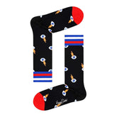 Happy Socks Black Cotton Sock - 36-40