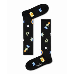 Happy Socks Black Cotton Sock - 36-40