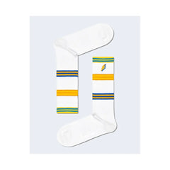 Happy Socks White Cotton Sock - 36-40