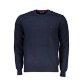 Harmont & Blaine Crew Neck Embroidered Blue Sweater - XXL - Sweaters