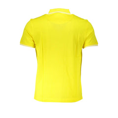 Harmont & Blaine Elegant Yellow Cotton Polo with Contrast Details - Polos