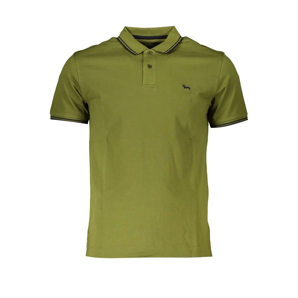 Harmont & Blaine Sharp Green Contrast Polo Shirt - Polos