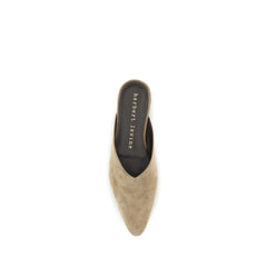 Herbert Levine Beige Calf Leather Bos Taurus Mules