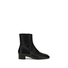Herbert Levine Black Calf Leather Bos Taurus Ankle Boots