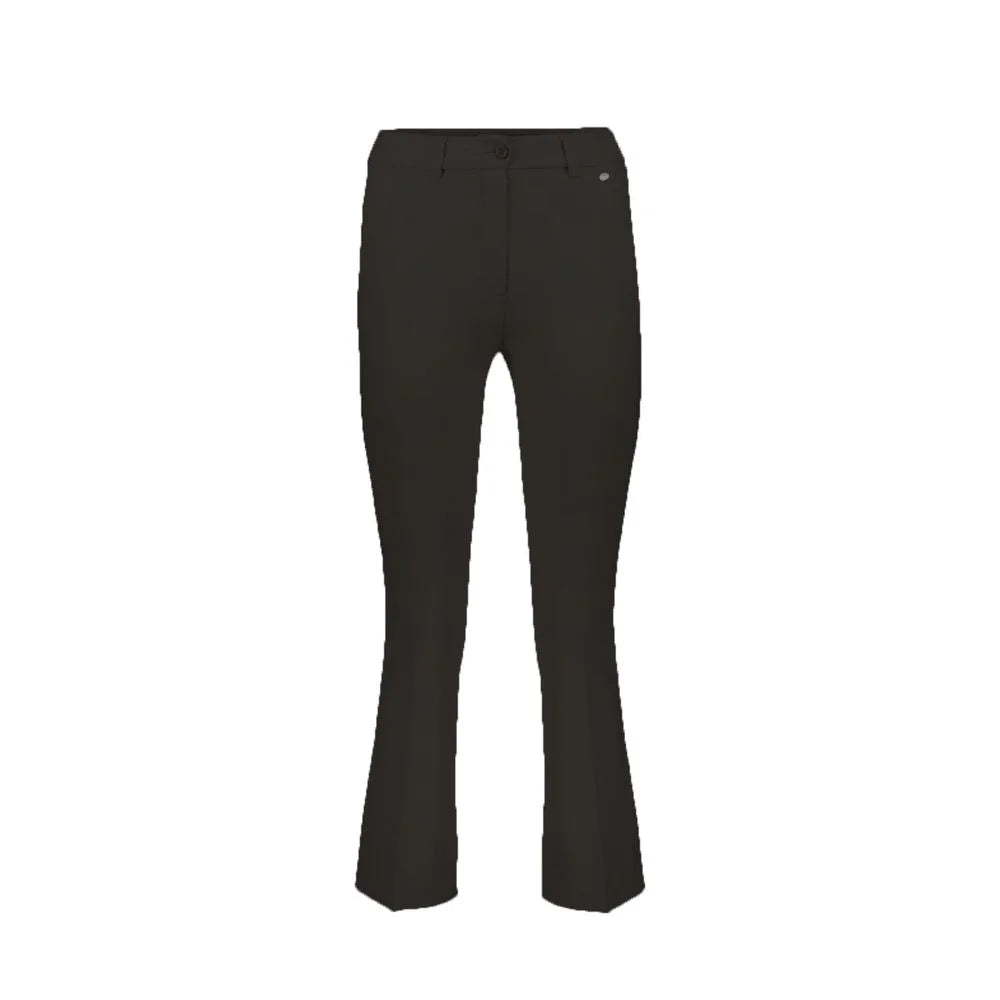 Herno Black Elastane Flared Pants - 42