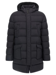 Herno Black Polyamide Coat - 48 | M