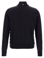 Herno Blue Virgin Wool Cardigan - IT50 | L