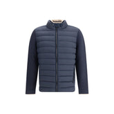 Herno Blue Wool Coat - Puffer Jackets