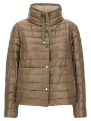 Herno Brown Polyamide Full-Length Jacket - IT48