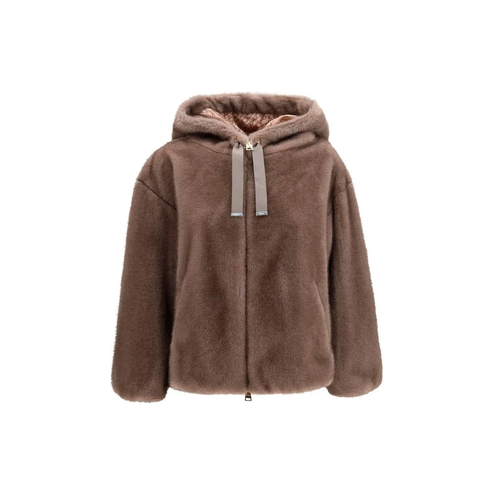 Herno Brown Polyester Full-Length Jacket