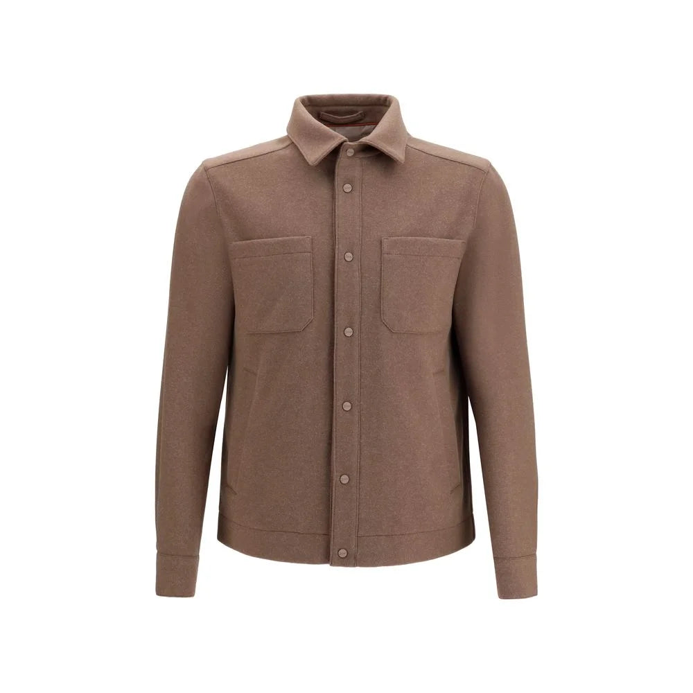 Herno Brown Polyester Jacket