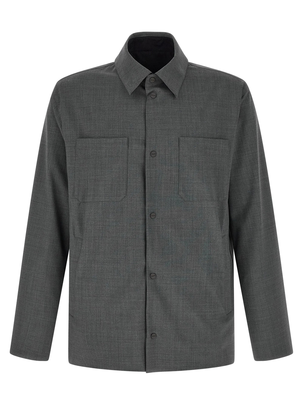 Herno Gray Polyester Full-Length Jacket