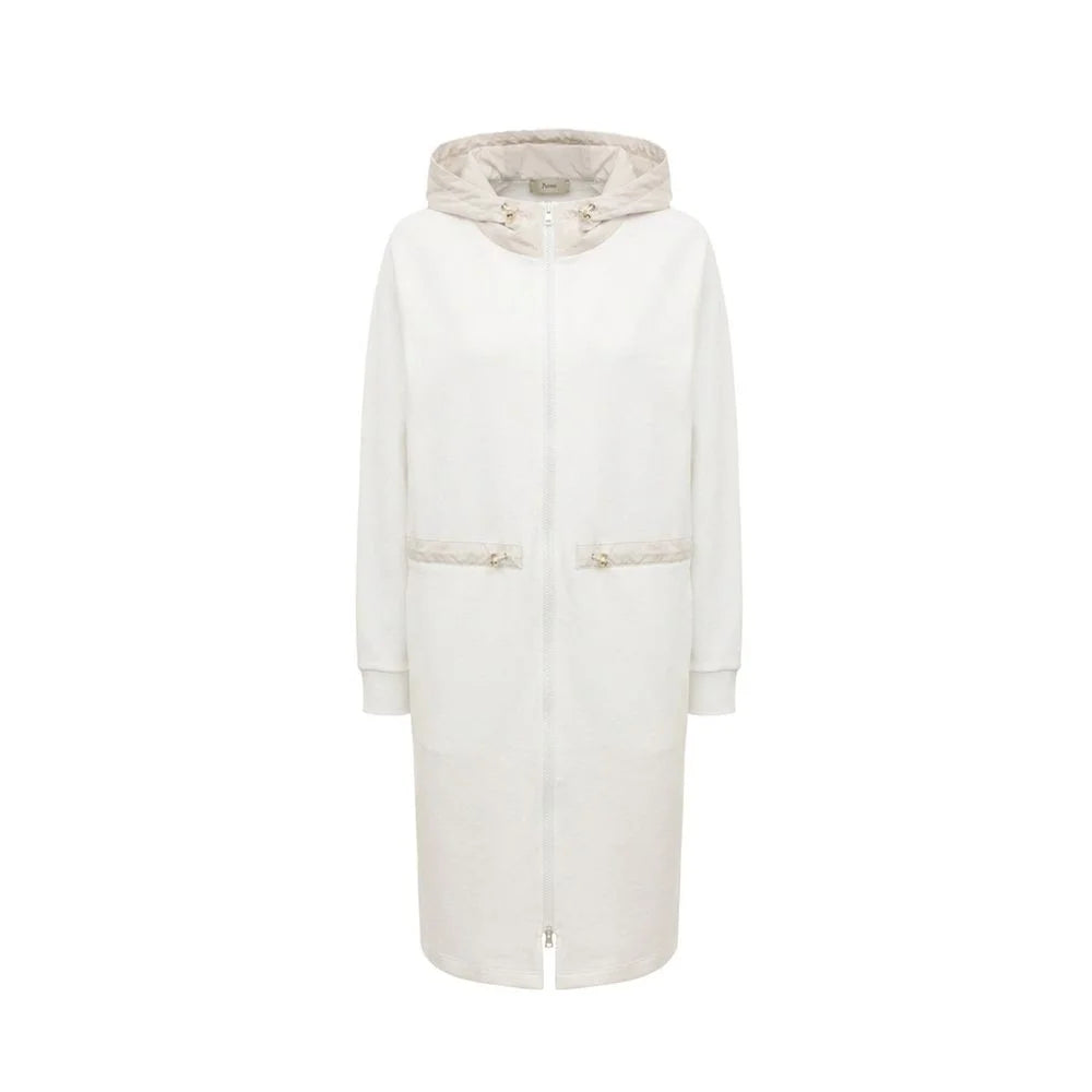 Herno White Cotton Coat