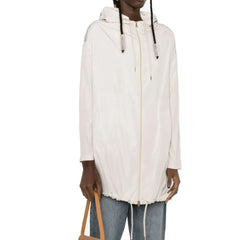 Herno White Polyester Coat - 44