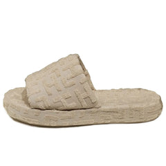 Hinnominate Beige Cotton Women Sandal - Slippers