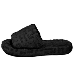 Hinnominate Black Cotton Women Sandal - Slippers
