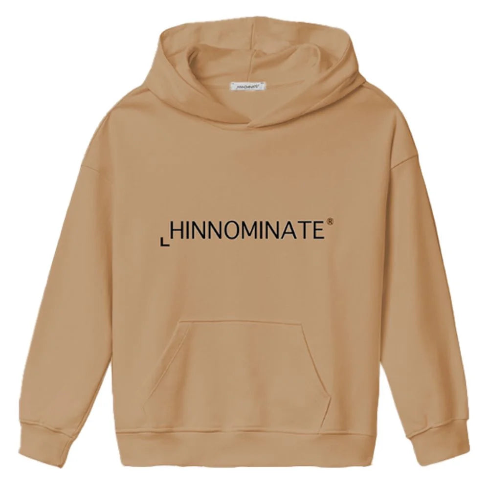 Hinnominate Brown Cotton Men Sweater with Hood - XXL - Hoodies