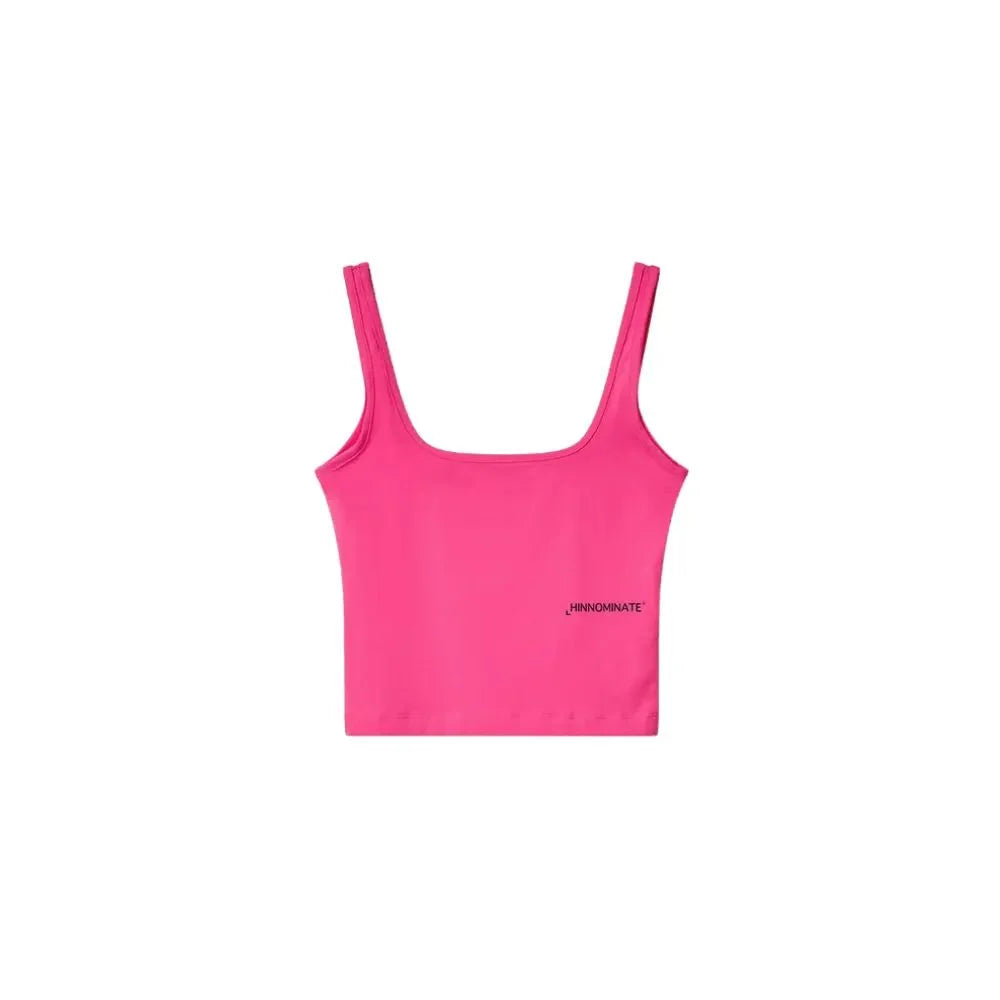 Hinnominate Fuchsia Cotton Women Top - Tank Tops