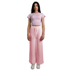 Hinnominate Pink Cotton Women Palazzo Pants - L - Pants