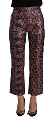 House of Holland Multicolor Floral Jacquard Flared Cropped Pants - IT42|M - Trousers