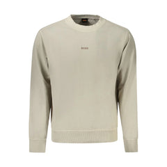 Hugo Boss Beige Cotton Men Sweater