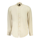 Hugo Boss Beige Linen Men Shirt - XS - Shirts