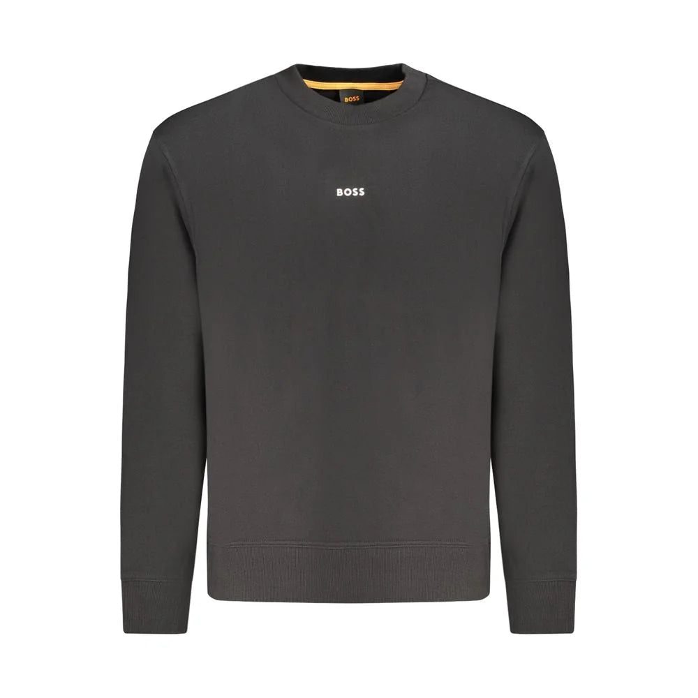 Hugo Boss Black Cotton Men Sweater